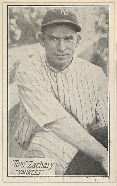 Tom Zachary, Yankees, from the Baseball Portraits and Action series (R315) issued by Kashin Publications, Issued by Kashin Publications, Photolithograph 