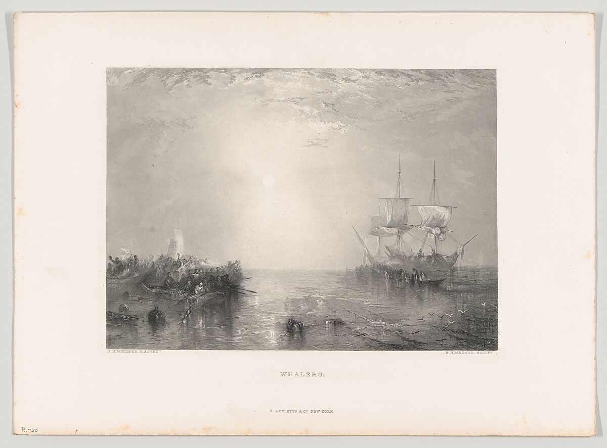 Whalers, Robert Brandard (British, Birmingham 1805–1862 London), Steel engraving 