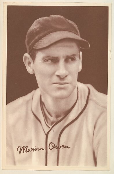 Marvin Owen, from the Goudey Premiums series (R303-A) issued by the Goudey Gum Company to promote Diamond Stars Gum, Issued by the Goudey Gum Company, Commercial lithograph 