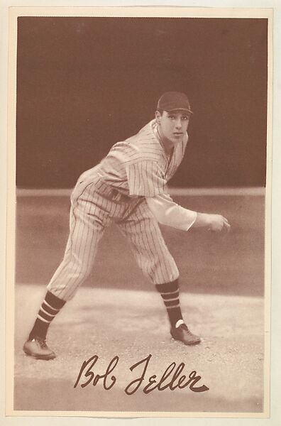 Bob Feller, from the Goudey Premiums series (R303-A) issued by the Goudey Gum Company to promote Diamond Stars Gum, Issued by the Goudey Gum Company, Commercial lithograph 