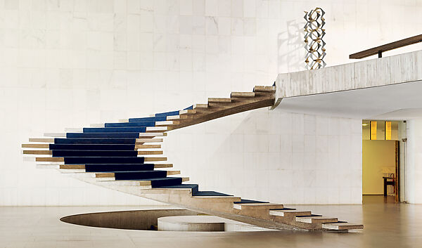 The Itamaraty Palace - Foreign Relations Ministry, spiral stairs, Brasilia, Vincent Fournier (French, born Ouagadougou, Burkina Faso, 1970), Inkjet print on Hahnemühle Baryta Paper mounted to Dibond 