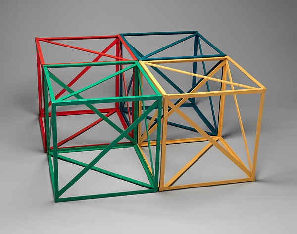 Chaar Yaar II (Four Friends), Rasheed Araeen (Pakistani, born Karachi, 1935), Painted wood