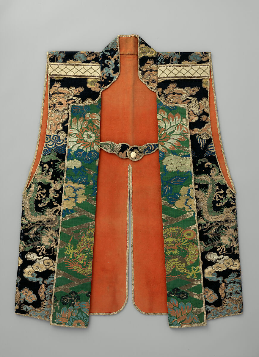 Surcoat (<i>Jinbaori</i>) for a Boy, Textile (silk), silver metallic thread, ivory, copper, Japanese 