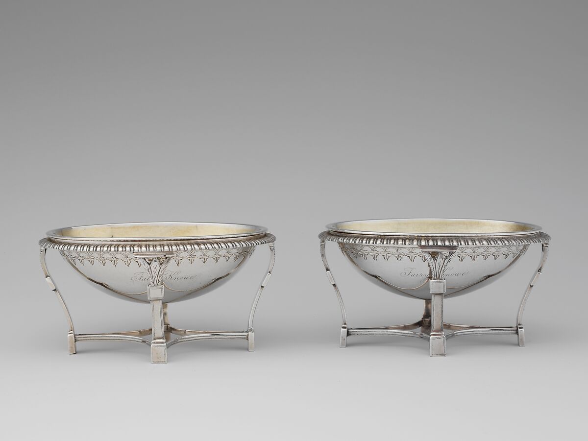 Salt, Samuel Kirk and Son (1846–68), Silver and silver-gilt, American