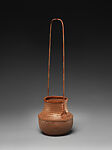Wide-Mouthed Flower Basket (Hanakago) with Soaring Handle, Iizuka Rōkansai (Japanese, 1890–1958), Smoked timber bamboo and rattan, Japan