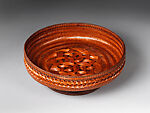 Double Bellflower Fruit or Offering Tray (Yaekikyō morikago), Katsushiro Sōhō (Japanese, born 1934), Timber bamboo, rattan, and lacquer, Japan