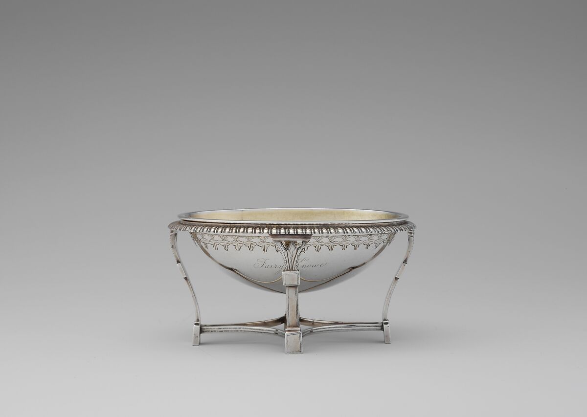 Salt, Samuel Kirk and Son (1846–68), Silver and silver-gilt, American