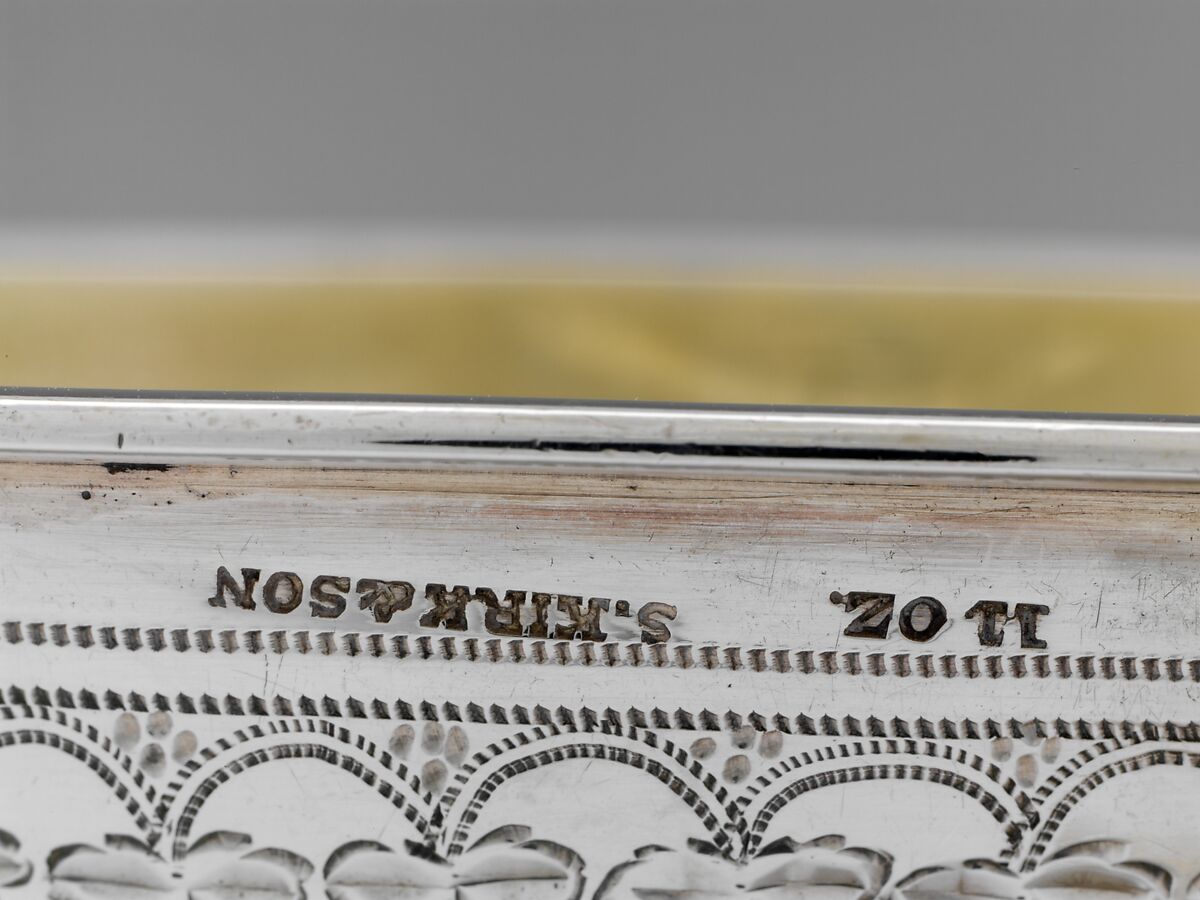 Salt, Samuel Kirk and Son (1846–68), Silver and silver-gilt, American