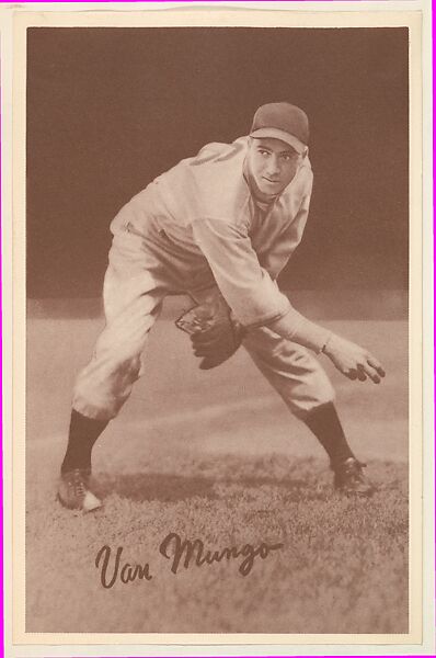 Van Mungo, from the Goudey Premiums series (R303-A) issued by the Goudey Gum Company to promote Diamond Stars Gum, Issued by the Goudey Gum Company, Commercial lithograph 