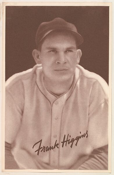 Frank Higgins, from the Goudey Premiums series (R303-A) issued by the Goudey Gum Company to promote Diamond Stars Gum, Issued by the Goudey Gum Company, Commercial lithograph 