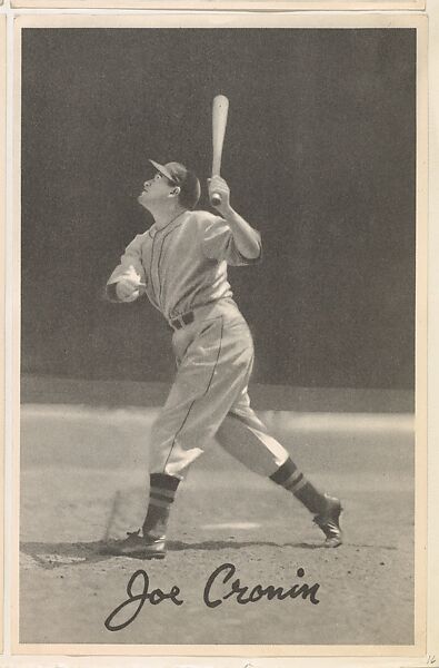 Joe Cronin, from the Goudey Premiums series (R303-B) issued by the Goudey Gum Company to promote Diamond Stars Gum, Issued by the Goudey Gum Company, Commercial lithograph 