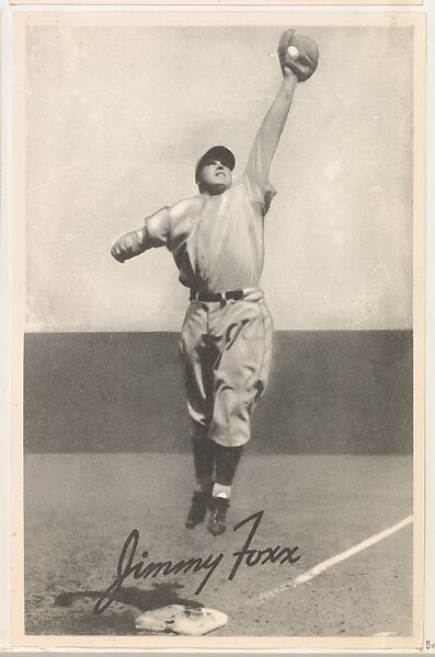 Jimmy Foxx, from the Goudey Premiums series (R303-B) issued by the Goudey Gum Company to promote Diamond Stars Gum, Issued by the Goudey Gum Company, Commercial lithograph 