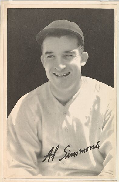 Al Simmons, from the Goudey Premiums series (R303-B) issued by the Goudey Gum Company to promote Diamond Stars Gum, Issued by the Goudey Gum Company, Commercial lithograph 