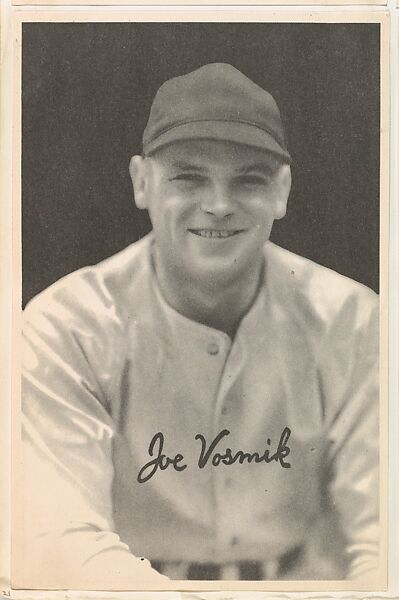 Joe Vosmik, from the Goudey Premiums series (R303-B) issued by the Goudey Gum Company to promote Diamond Stars Gum, Issued by the Goudey Gum Company, Commercial lithograph 