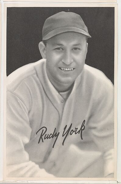 Rudy York, from the Goudey Premiums series (R303-B) issued by the Goudey Gum Company to promote Diamond Stars Gum, Issued by the Goudey Gum Company, Commercial lithograph 