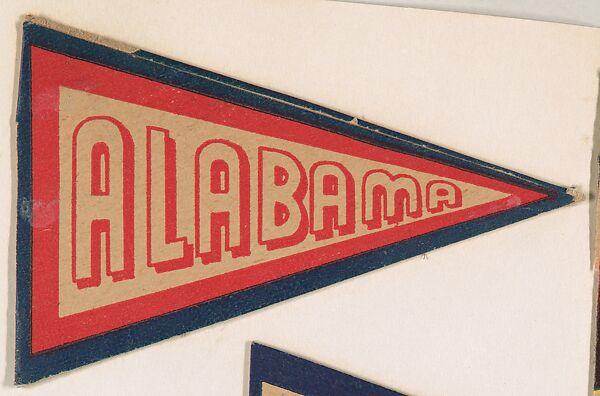 University of Alabama, from the Baseball and College Pennants series (R307), Commercial lithograph 