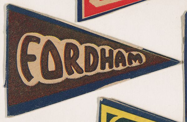 Fordham University, from the Baseball and College Pennants series (R307), Commercial lithograph 