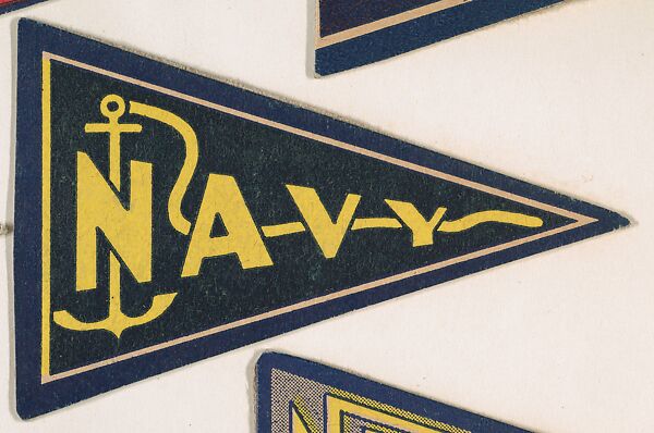 Navy, from the Baseball and College Pennants series (R307), Commercial lithograph 