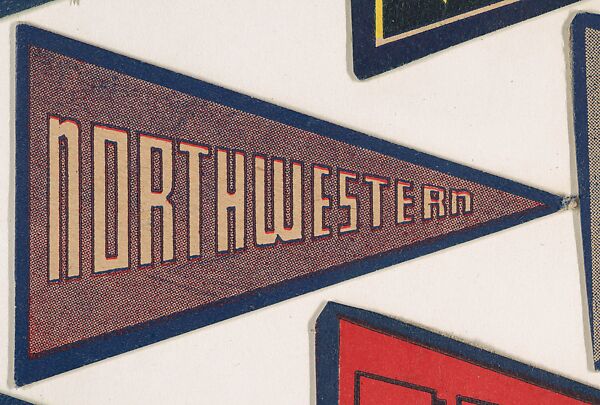 Northwestern University, from the Baseball and College Pennants series (R307), Commercial lithograph 
