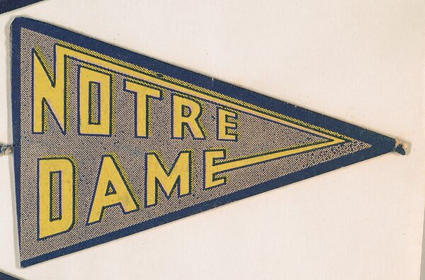 University of Notre Dame, from the Baseball and College Pennants series (R307), Commercial lithograph 