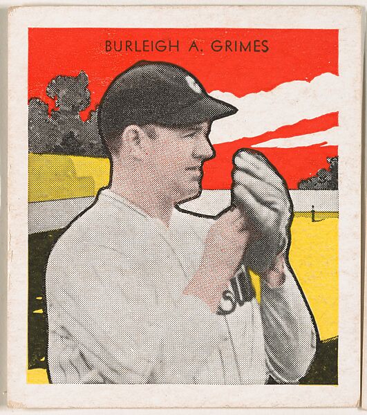 Burleigh A. Grimes, from the Tattoo Orbit series (R305) issued by the Orbit Gum Company to promote Tattoo Gum, Issued by the Orbit Gum Company, a subsidiary of the William Wrigley Jr. Company, Commercial lithograph 