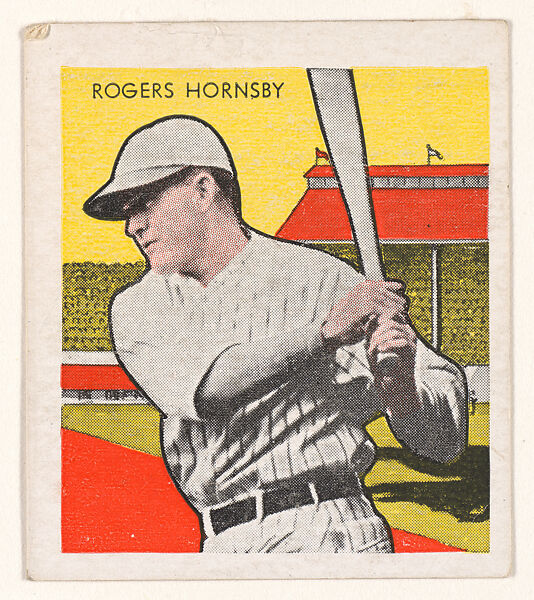 Rogers Hornsby, from the Tattoo Orbit series (R305) issued by the Orbit Gum Company to promote Tattoo Gum, Issued by the Orbit Gum Company, a subsidiary of the William Wrigley Jr. Company, Commercial lithograph 