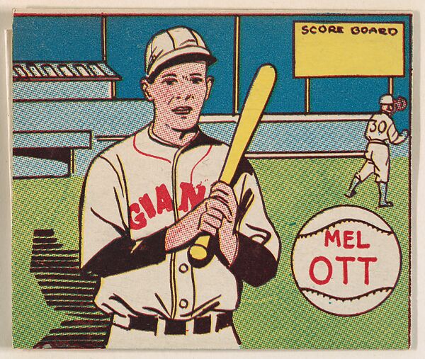 Mel Ott, from the series Baseball Stars (R302-1), Issued by Michael Pressner and Co. (New York), Commercial lithograph 