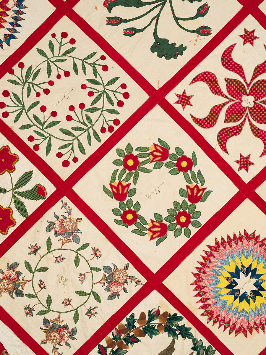 Baltimore Album Quilt Top, Various artists, Cotton, American