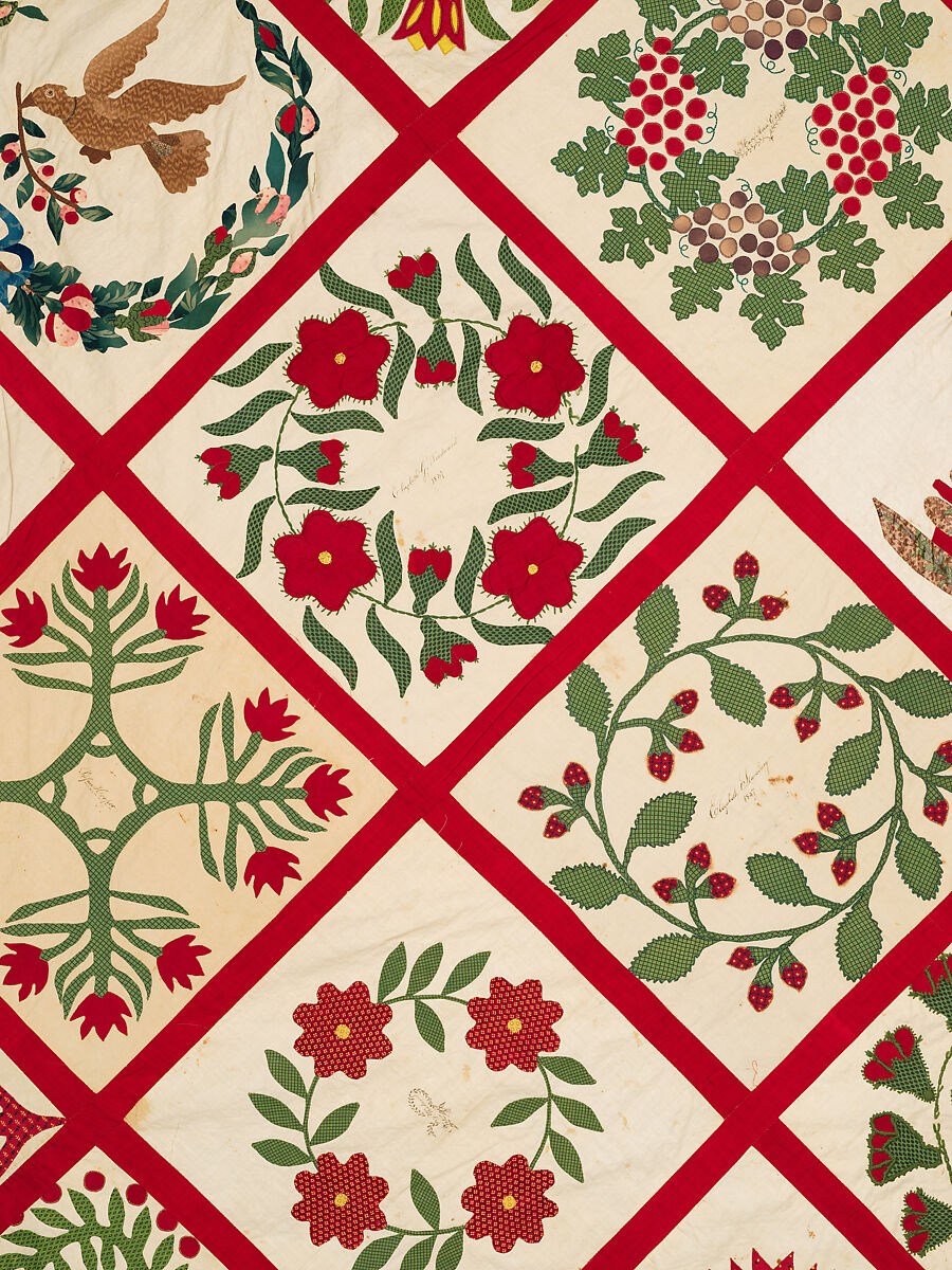 Baltimore Album Quilt Top, Various artists, Cotton, American