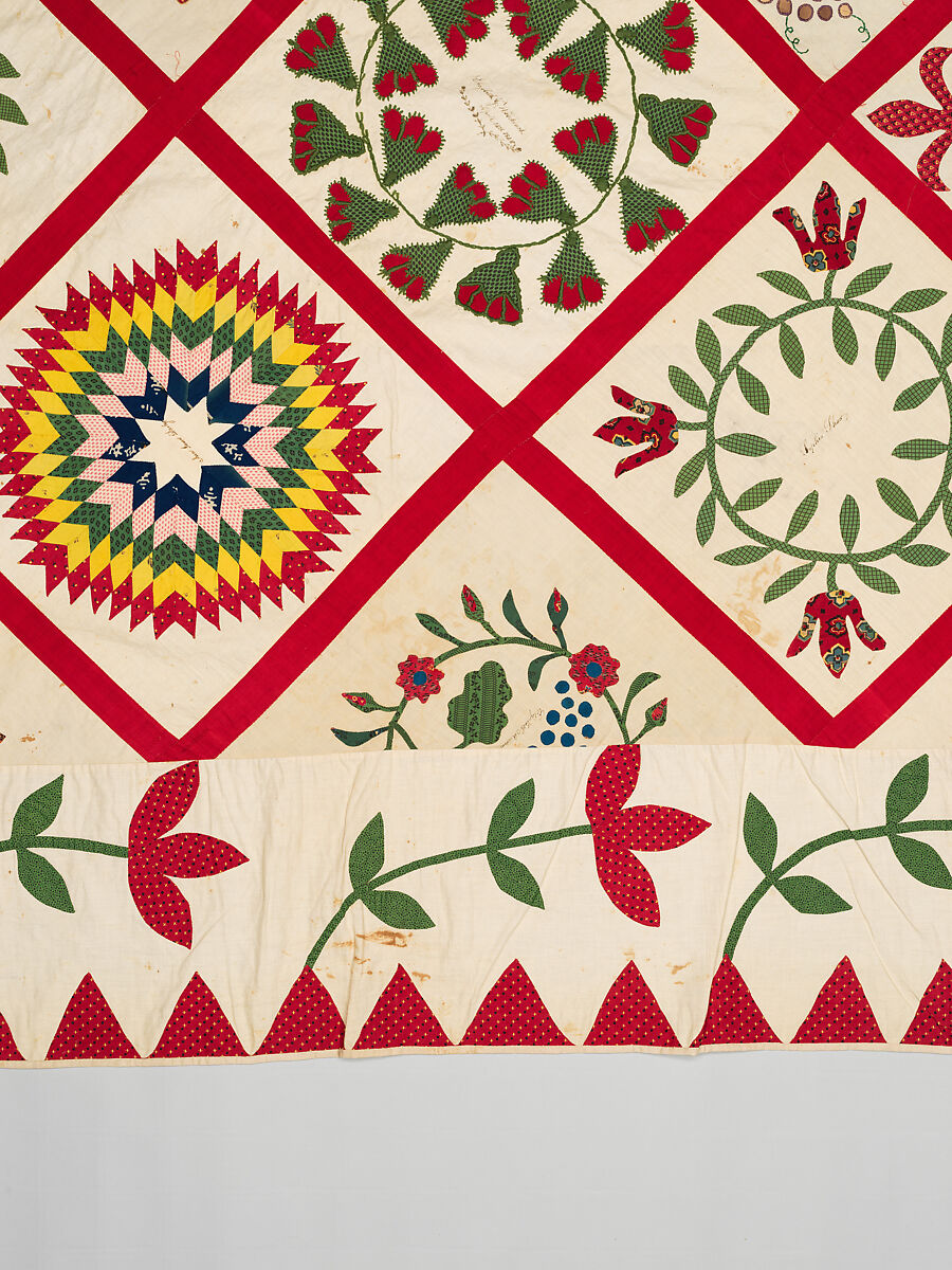 Baltimore Album Quilt Top, Various artists, Cotton, American