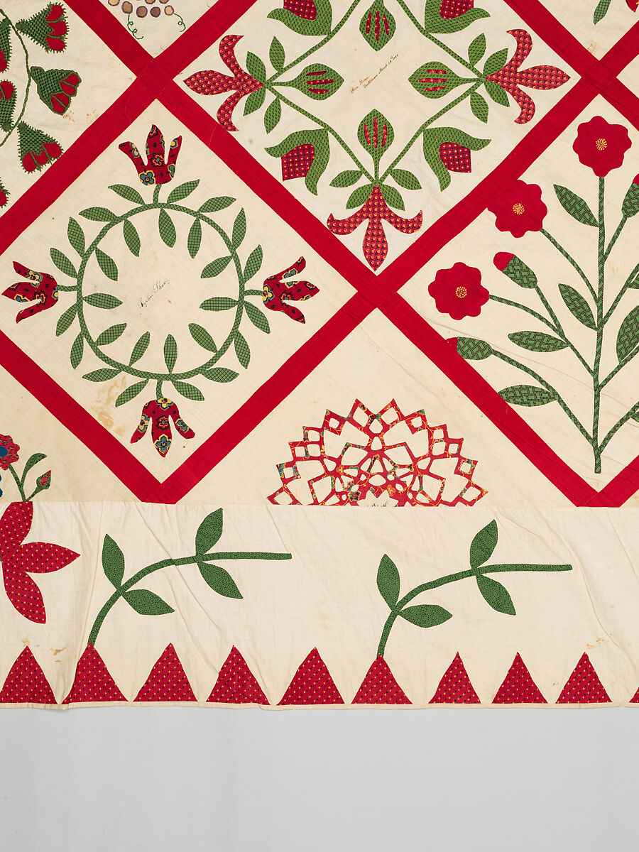 Baltimore Album Quilt Top, Various artists, Cotton, American