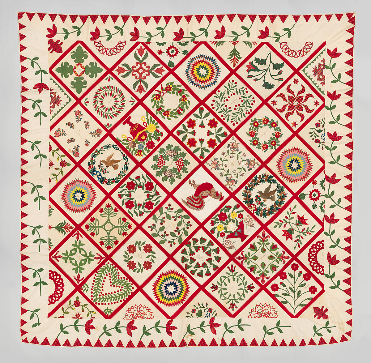 Baltimore Album Quilt Top, Various artists, Cotton, American 