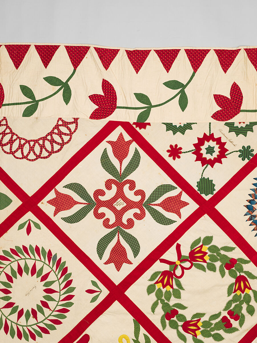 Baltimore Album Quilt Top, Various artists, Cotton, American