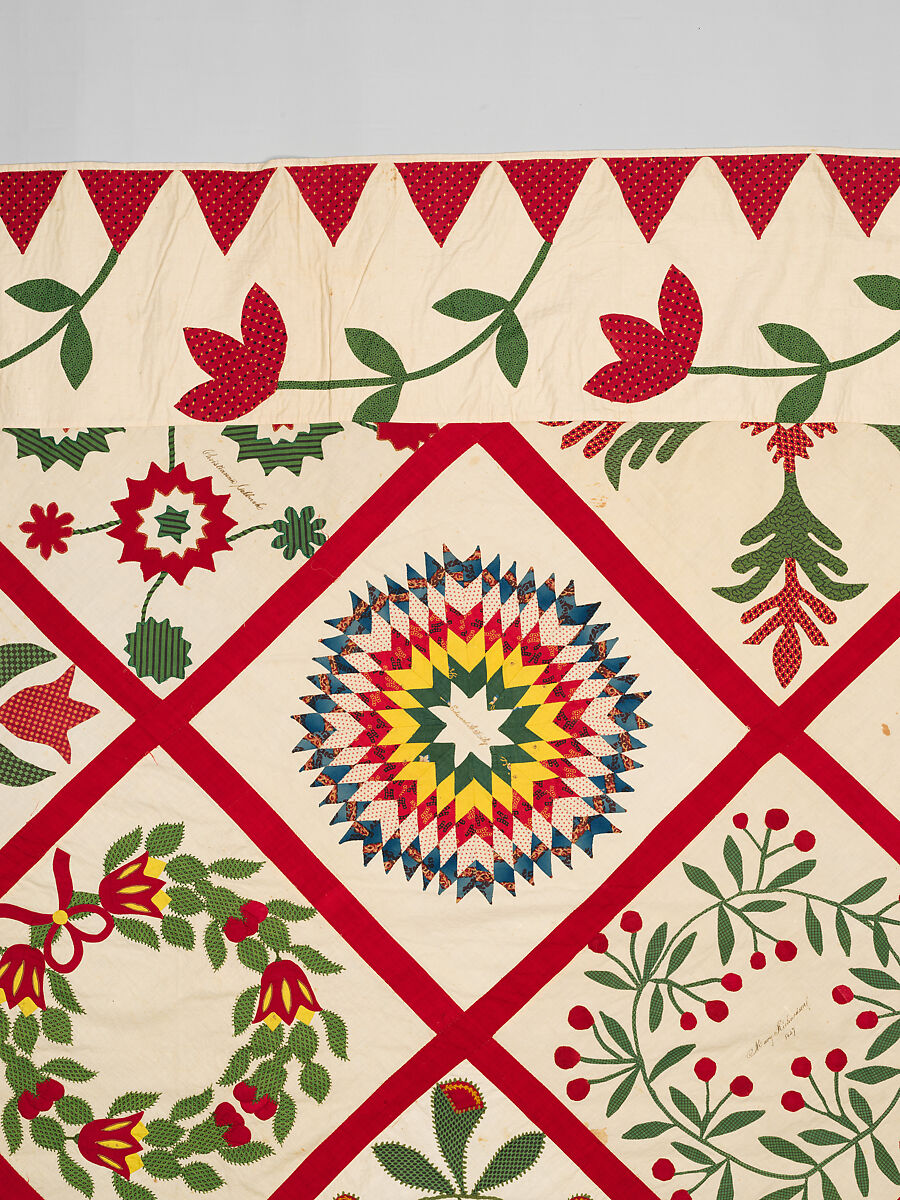 Baltimore Album Quilt Top, Various artists, Cotton, American