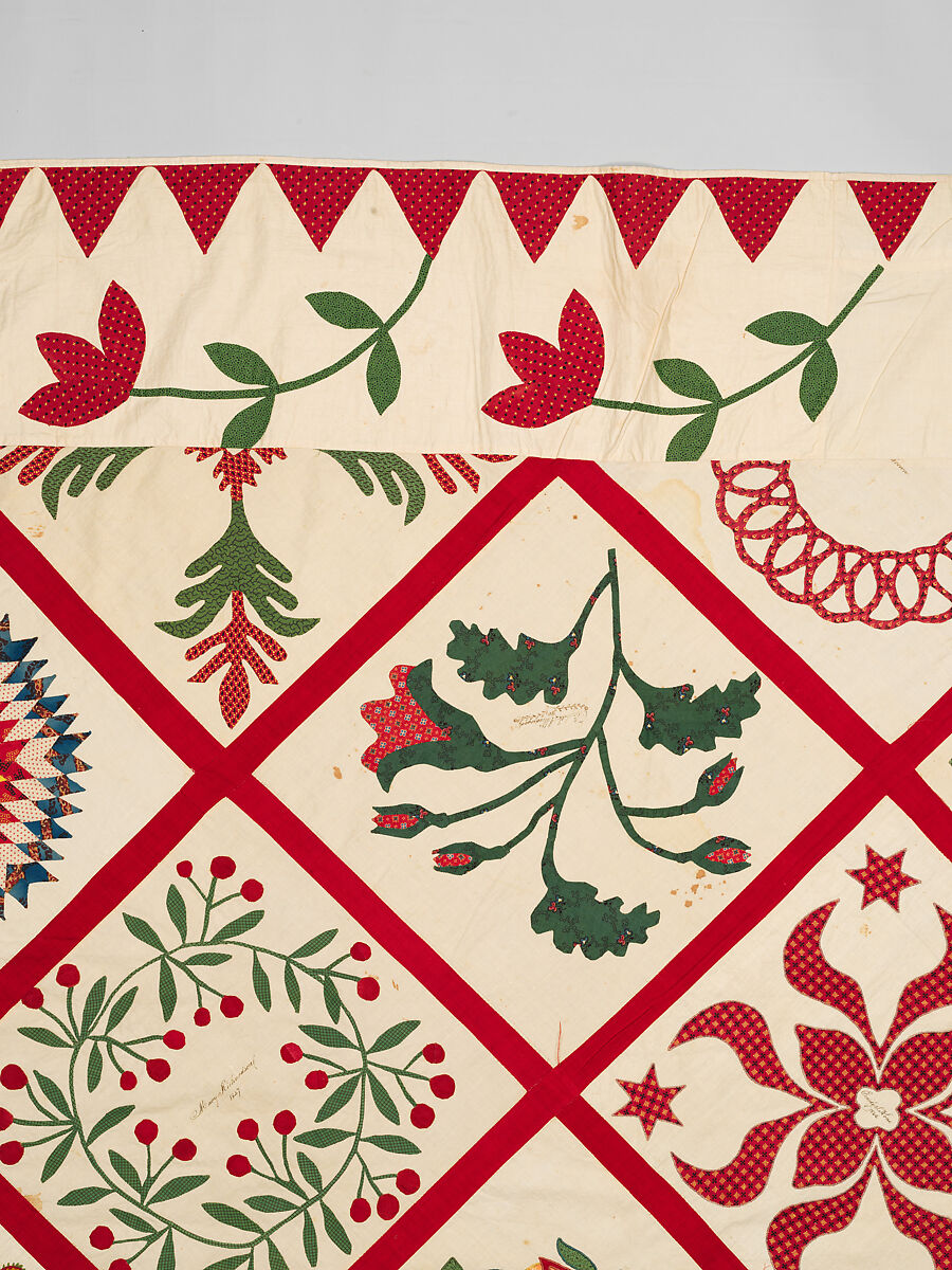 Baltimore Album Quilt Top, Various artists, Cotton, American