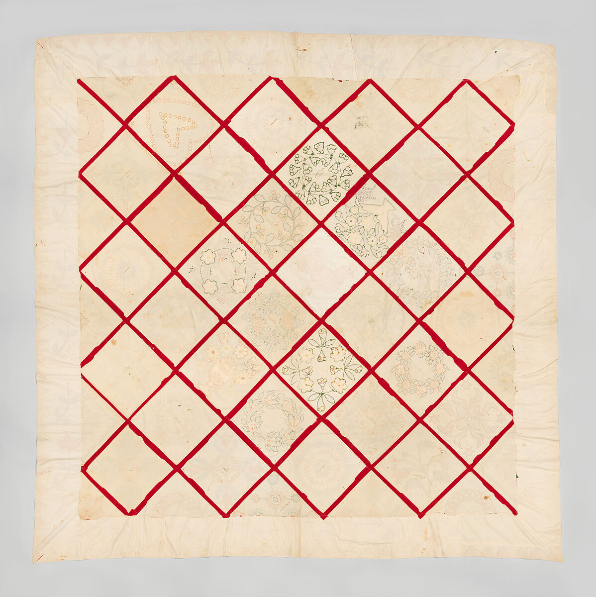 Baltimore Album Quilt Top, Various artists, Cotton, American