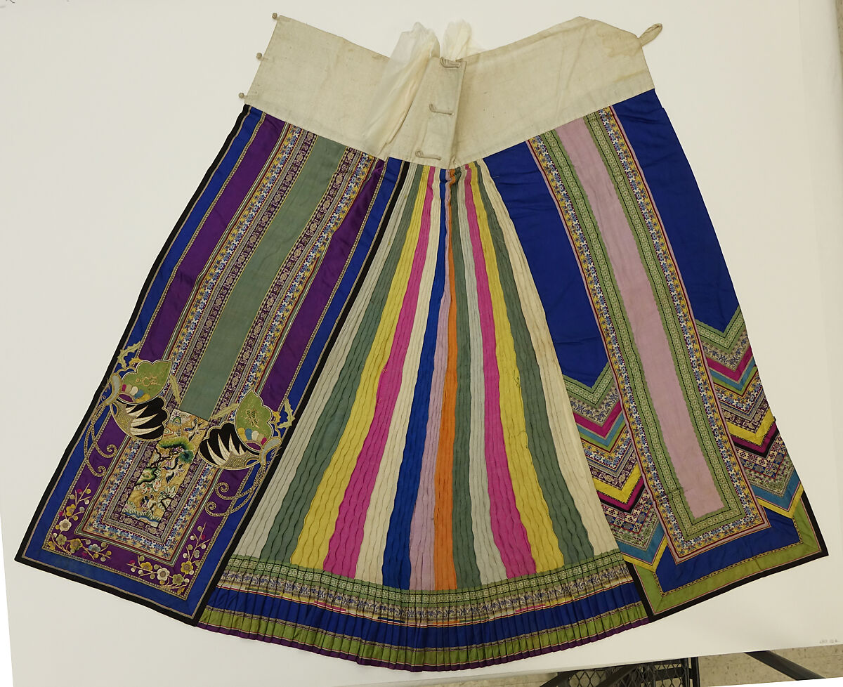 Skirt, Silk, metallic thread, China