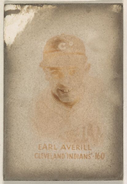 Card Number 160, Earl Averill, Cleveland Indians, from the Tattoo Orbit series (R308) issued by the Orbit Gum Company, Issued by Orbit Gum Company, a division of William Wrigley Jr. Company, Photolithograph 