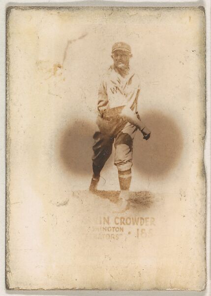 Card Number 185, Alvin Crowder, from the Tattoo Orbit series (R308) issued by the Orbit Gum Company, Issued by Orbit Gum Company, a division of William Wrigley Jr. Company, Photolithograph 