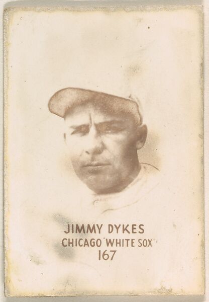 Card Number 167, Jimmy Dykes, Chicago White Sox, from the Tattoo Orbit series (R308) issued by the Orbit Gum Company, Issued by Orbit Gum Company, a division of William Wrigley Jr. Company, Photolithograph 