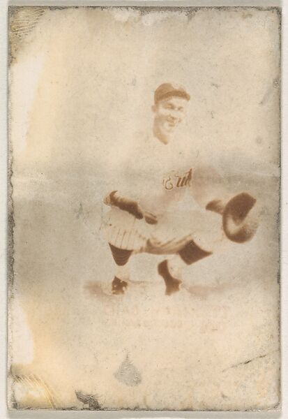 Unknown baseball player, from the Tattoo Orbit series (R308) issued by the Orbit Gum Company, Issued by Orbit Gum Company, a division of William Wrigley Jr. Company, Photolithograph 