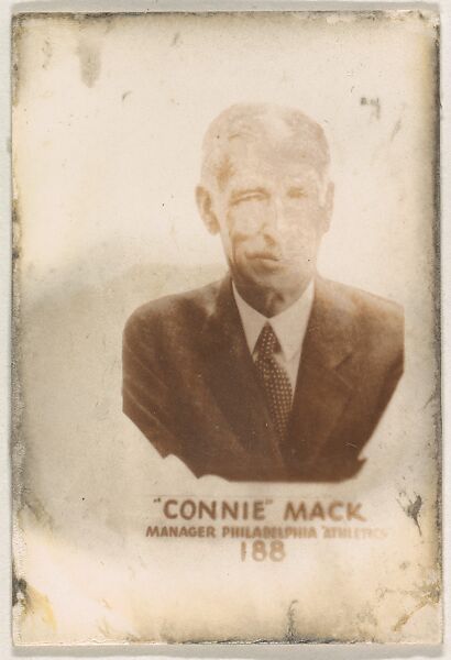 Card Number 188, Connie Mack, Manager Philadelphia Athletics, from the Tattoo Orbit series (R308) issued by the Orbit Gum Company, Issued by Orbit Gum Company, a division of William Wrigley Jr. Company, Photolithograph 