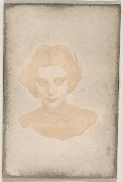 Helen Mack, RKO, from the Tattoo Orbit series (R308) issued by the Orbit Gum Company, Issued by Orbit Gum Company, a division of William Wrigley Jr. Company, Photolithograph 