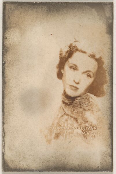 Maureen O'Sullivan, MGM Star, from the Tattoo Orbit series (R308) issued by the Orbit Gum Company, Issued by Orbit Gum Company, a division of William Wrigley Jr. Company, Photolithograph 