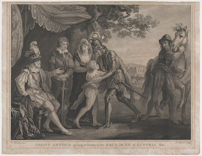 Prince Arthur Giving Welcome to the Archduke of Austria, etc. (Shakespeare, King John, Act 2, Scene 1)