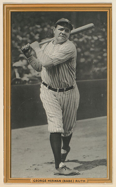 George Herman (Babe) Ruth, from the Goudey Premiums series (R309-1) issued by the Goudey Gum Company, Goudey Gum Company  American, Photolithograph