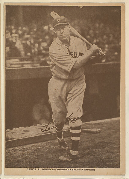 Lewis A. Fonseca, Outfield, Cleveland Indians, from the Portraits and Action series (R316) issued by Kashin Publications, Issued by Kashin Publications, Photolithograph 