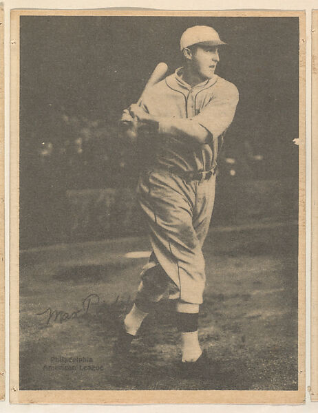 Max Bishop, Philadelphia, American League, from the Portraits and Action series (R316) issued by Kashin Publications, Issued by Kashin Publications, Photolithograph 