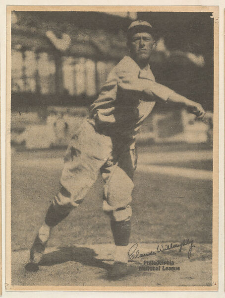 Claude Willoughby, Philadelphia, National League, from the Portraits and Action series (R316) issued by Kashin Publications, Issued by Kashin Publications, Photolithograph 