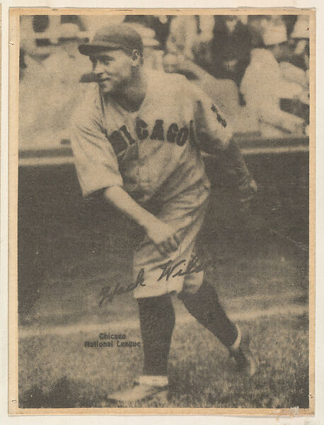 Hack Wilson, Chicago, National League, from the Portraits and Action series (R316) issued by Kashin Publications, Issued by Kashin Publications, Photolithograph 